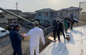 上棟+餅まき